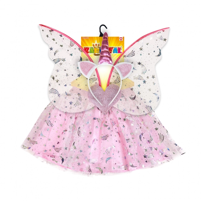 Costume Tutu Unicorno per Bambini con Fascia e Ali