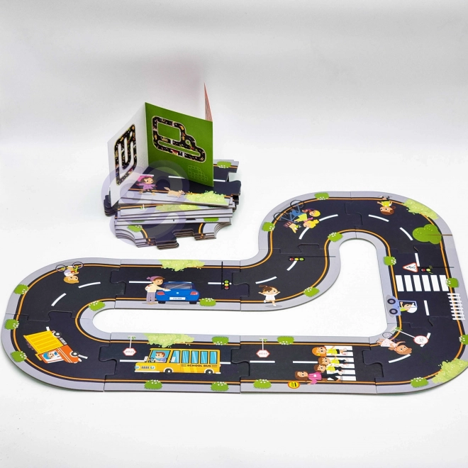 Woopie Green puzzle cittadine per bambini - Autodromo
