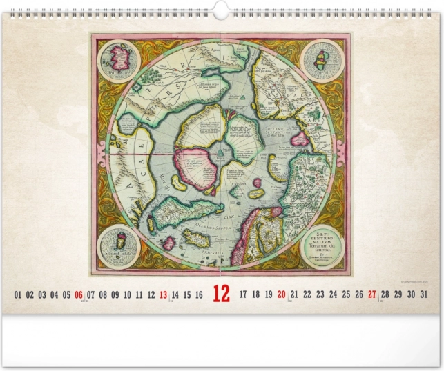 Calendario da parete Mappe antiche 2026