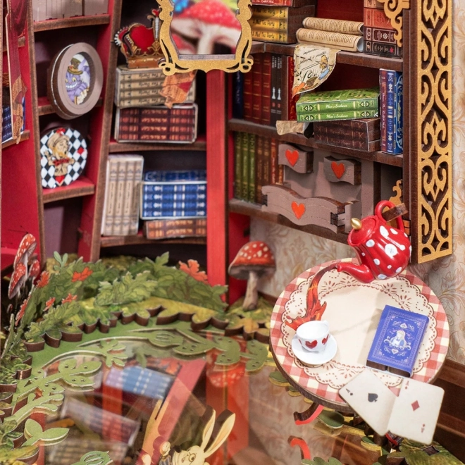 Fermalibri con diorama 3D Viaggio nel paese delle meraviglie