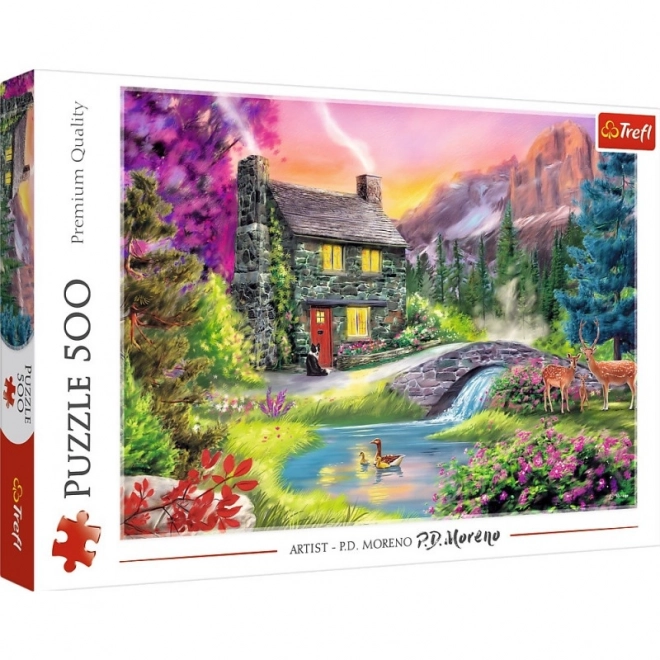 Puzzle 500 pezzi - Paesaggio di Montagna