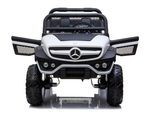 Auto elettrico per bambini Mercedes Unimog bianco