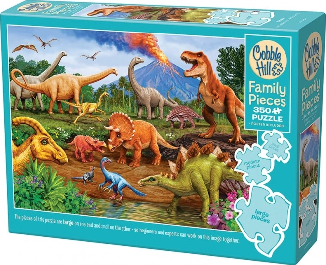 Puzzle Dinosauri per Famiglie 350 Pezzi di Cobble Hill