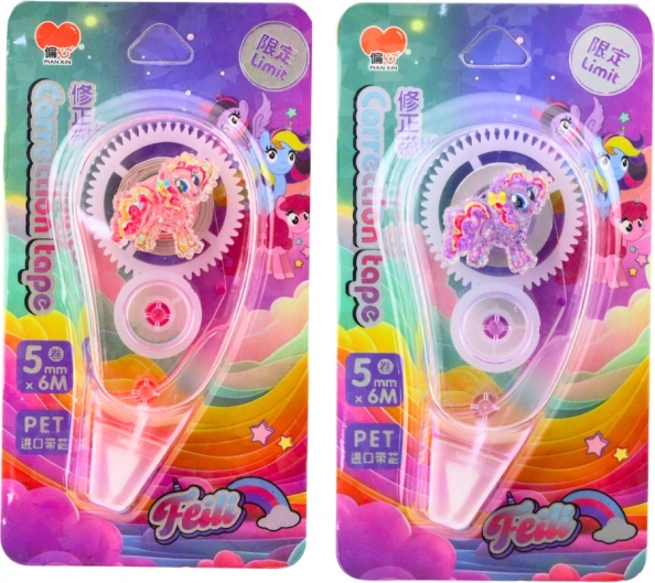 Correttore a nastro Topo con motivo Unicorno, rosa/viola