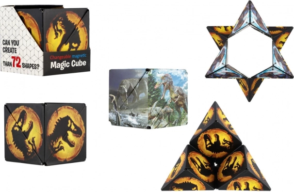 Cubo rompicapo magnetico dinosauro, plastica, 6 cm