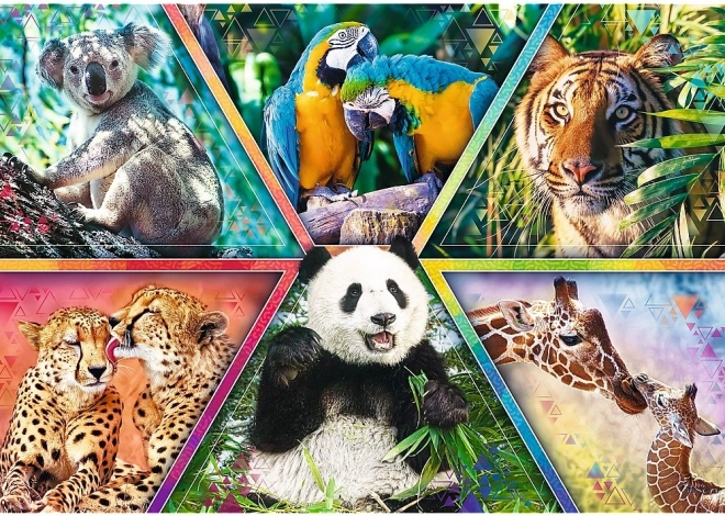 Vivida collage della natura selvaggia