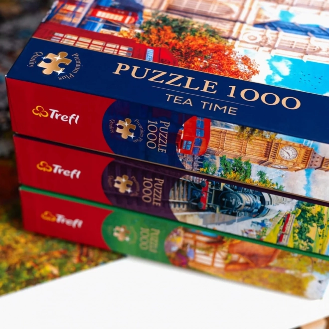 Puzzle 1000 pezzi - Premium Plus - Ore del Tè - Stazione Ferroviaria