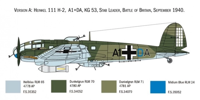 Modello in plastica Heinkel He 111H Battaglia d'Inghilterra 80° Anniversario