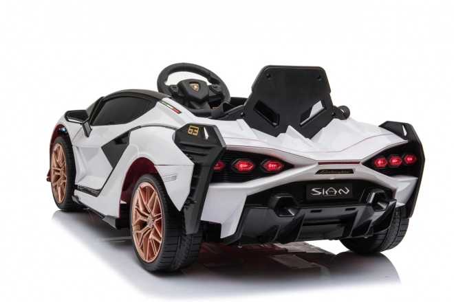 Lamborghini SIAN auto per bambini a batteria con telecomando – Bianco