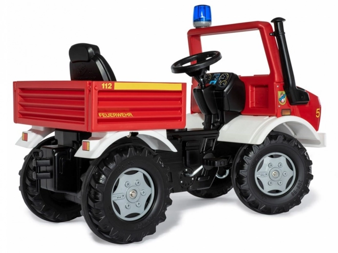 Camion dei pompieri per bambini Mercedes Unimog a pedali