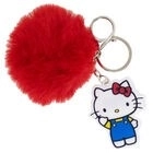 Portachiavi Hello Kitty con pompon soffice