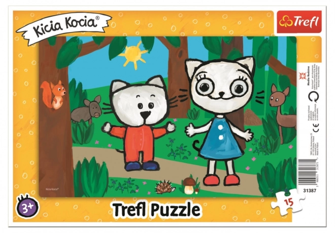 Puzzle Kicia Kocia: Kittykit nel bosco 15 pezzi