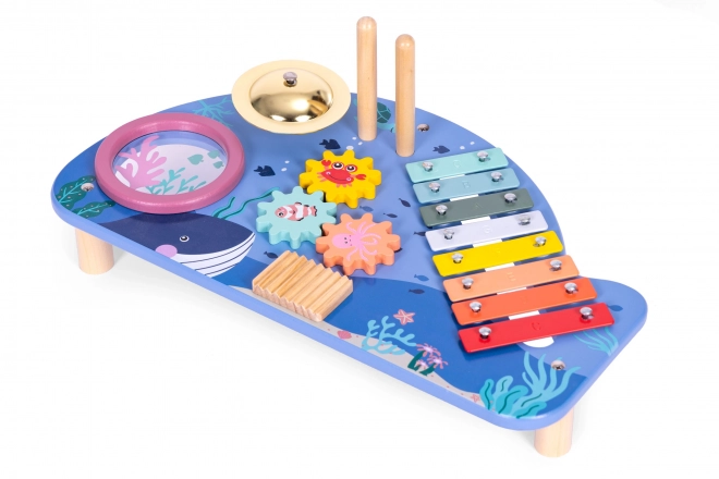 tavolo musicale per bambini a forma di balena ECOTOYS