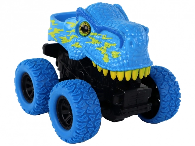 Veicolo Dino Tirannosauro Rex con Ruote in Gomma Blu