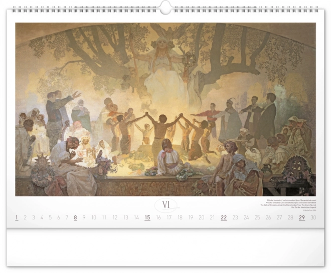 Calendario da Parete Epopea Slava di Alfons Mucha 2025