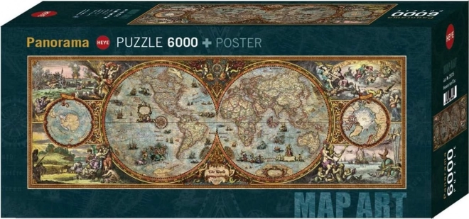 puzzle panoramico mappa del mondo