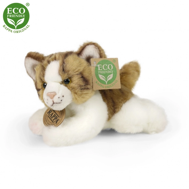 Gatto di peluche sdraiato 17 cm eco-friendly