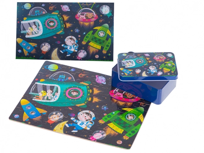 Puzzle bambini in scatola spazio 100 pezzi