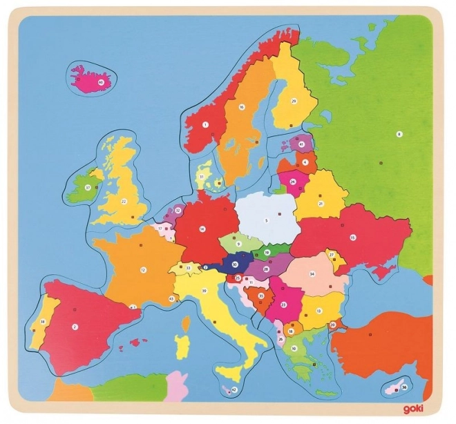 Puzzle educativi mappa dell'Europa in legno