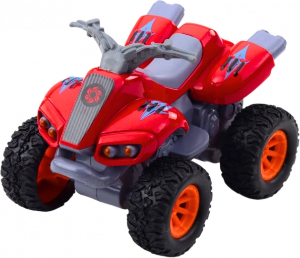 Quad a motore, ruote in gomma e carrozzeria metallica