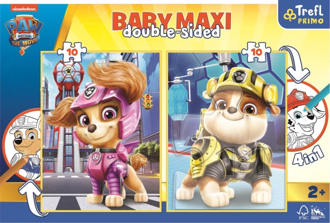 Puzzle doppio Paw Patrol: Sky e Rubble BABY MAXI 2x10 pezzi