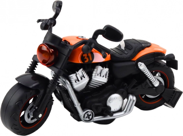 Motocicletta da Smontare e Montare con Effetti di Luci e Suoni - Arancione