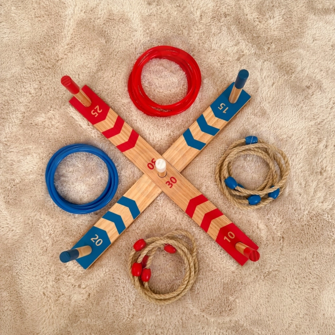 Gioco di abilità ad anelli di legno Tooky Toy