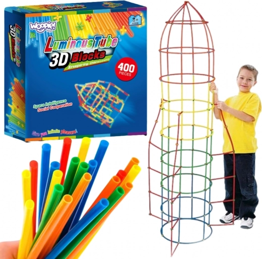 costruzioni luminose cannucce 400 pz Woopie
