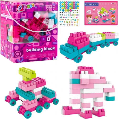 Blocchi da costruzione spaziali pastello 230 pz rosa