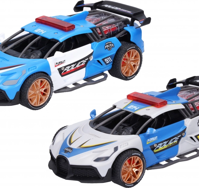 Auto della polizia a frizione con effetti luminosi e sonori 18 cm