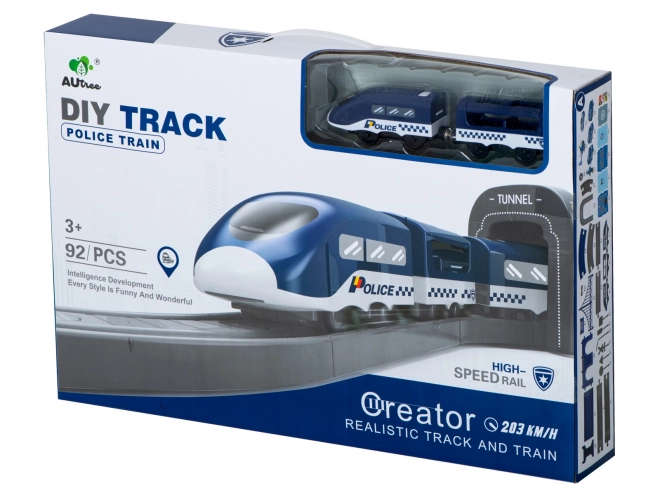 Set Treno Elettrico Con Auto Elicottero 92 Pezzi