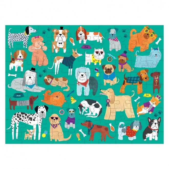 Puzzle doppia faccia cani e gatti 100 pezzi