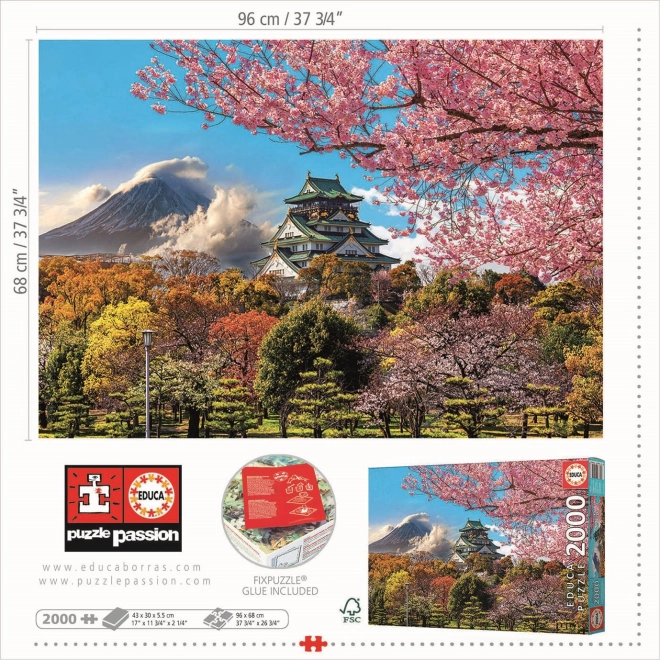 Puzzle Castello di Osaka Giappone 2000 Pezzi