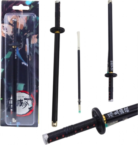 Penna Metallica Katana Anime Ricarica Nera