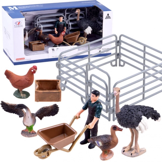 Set da Fattoria con Figurine di Animali