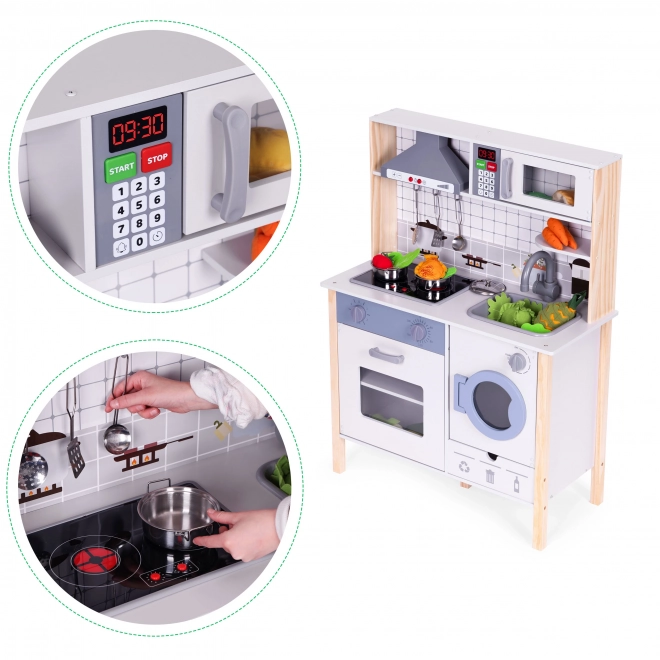 Cucina in legno per bambini ECOTOYS con suoni e luci LED