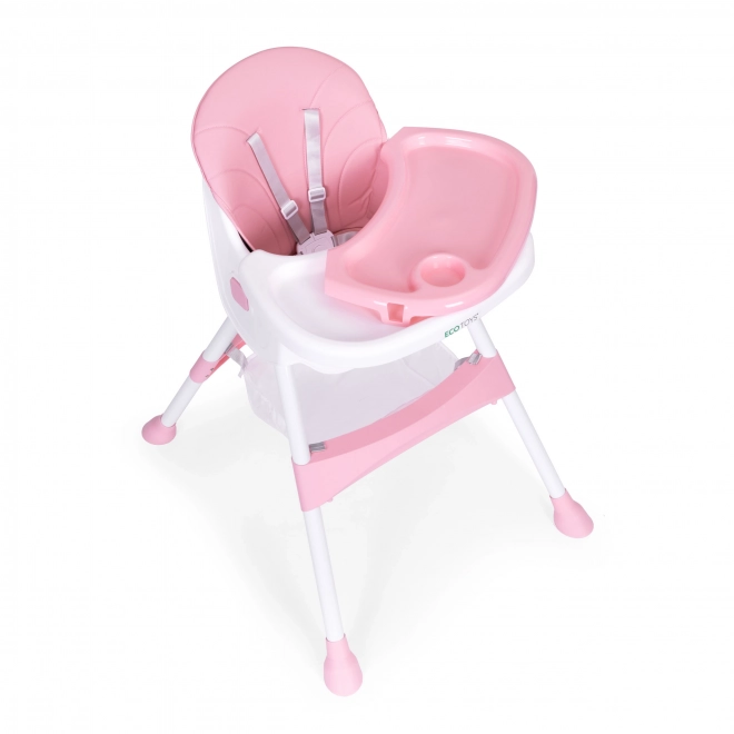 Seggiolone con vassoio e cestino rosa di ECOTOYS