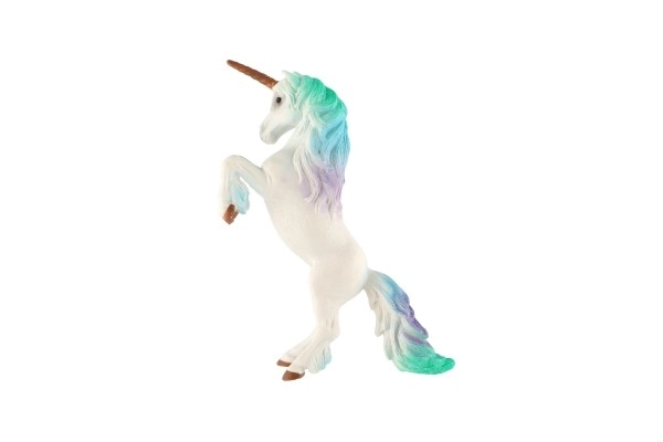 Unicorno Bianco-Blu Zooted in Plastica 18cm in Sacchetto