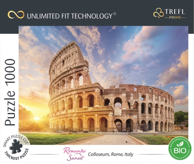 Puzzle Tramonto Romantico Colosseo Roma 1000 Pezzi