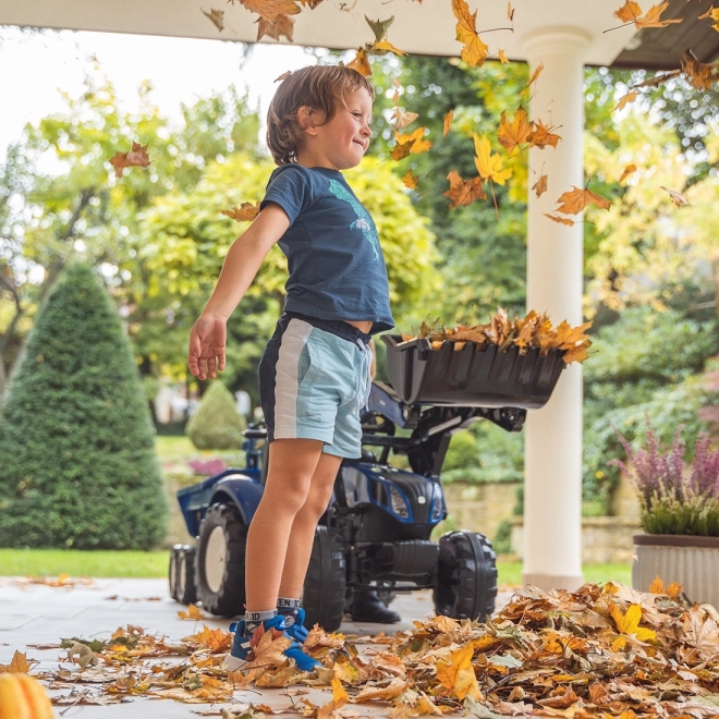 Trattore New Holland con rimorchio blu per bambini dai 3 anni