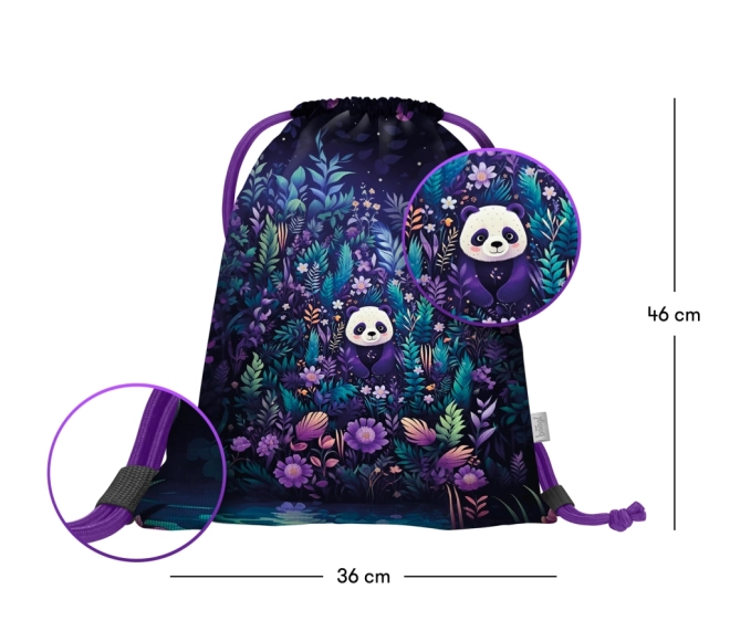 Set Baagl Ergo Jungle Panda: Zaino, Astuccio e Sacchetto