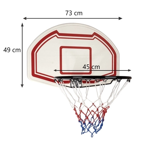 Canestro da basket a parete con tabellone e cerchio