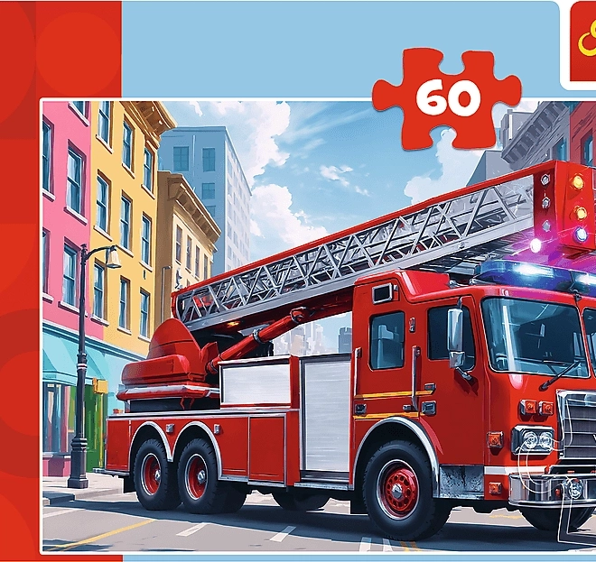 Puzzle Camion dei Pompieri 60 Pezzi