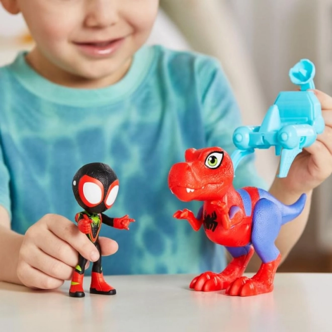 Amici straordinari di Spider-man con dinosauro e accessori