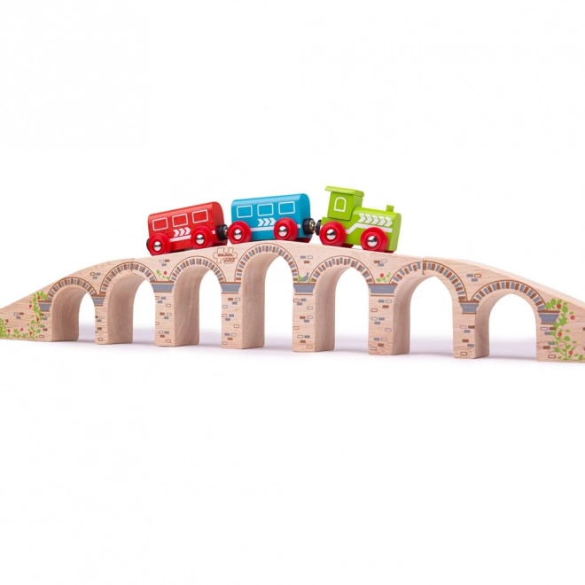 Ponte lungo in legno per treni Bigjigs Rail