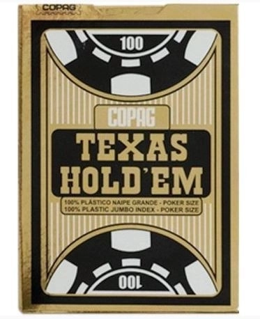 Carte da poker Texas Jumbo nere