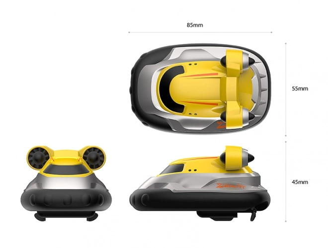 Hovercraft telecomandato giallo