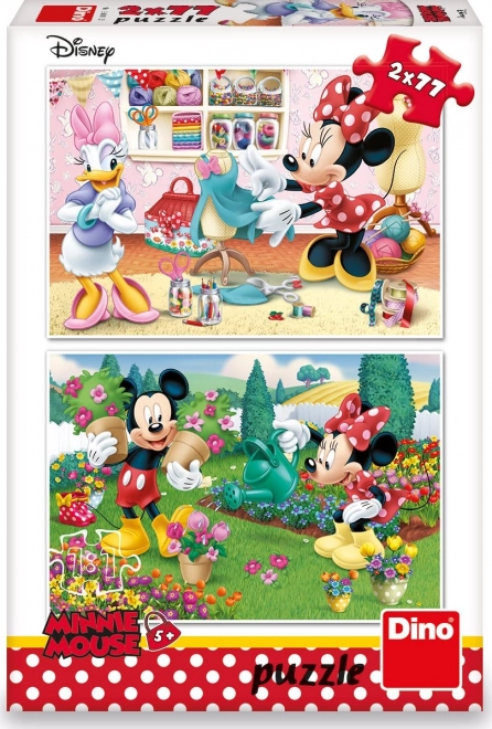 Puzzle laboriosa Minnie 2x77 pezzi