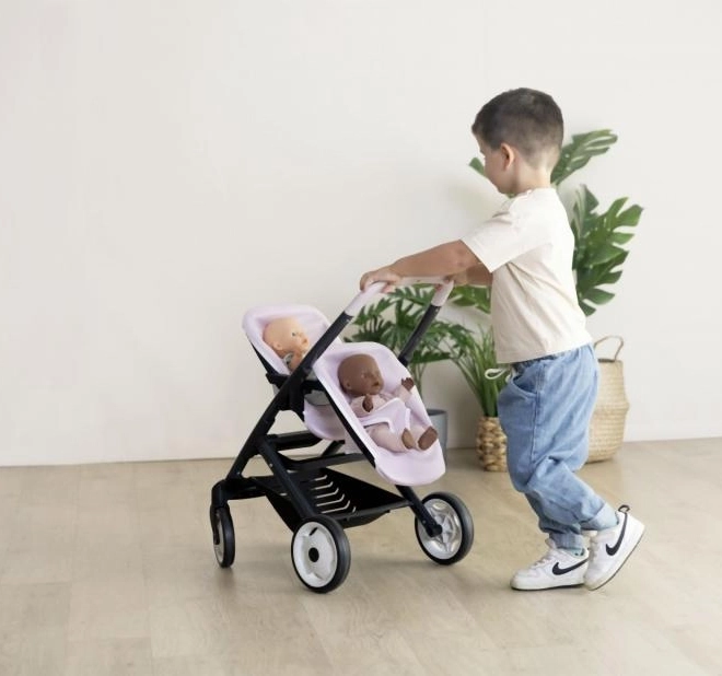 Passeggino sportivo per bambole gemelle Maxi Cosi rosa chiaro
