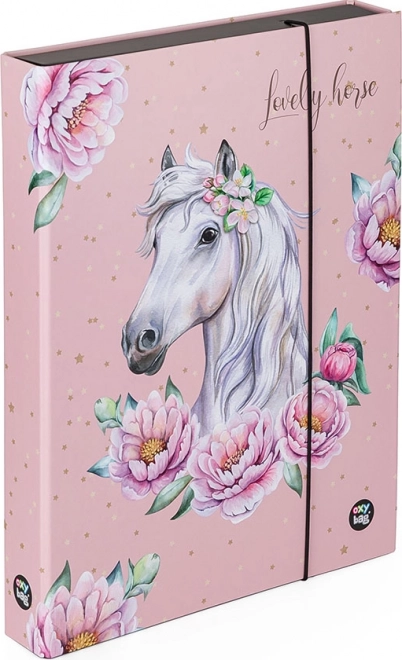 Scatola Portadocumenti A4 Jumbo Cavallo Romantico